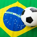 Brazil Flag and soccer ball