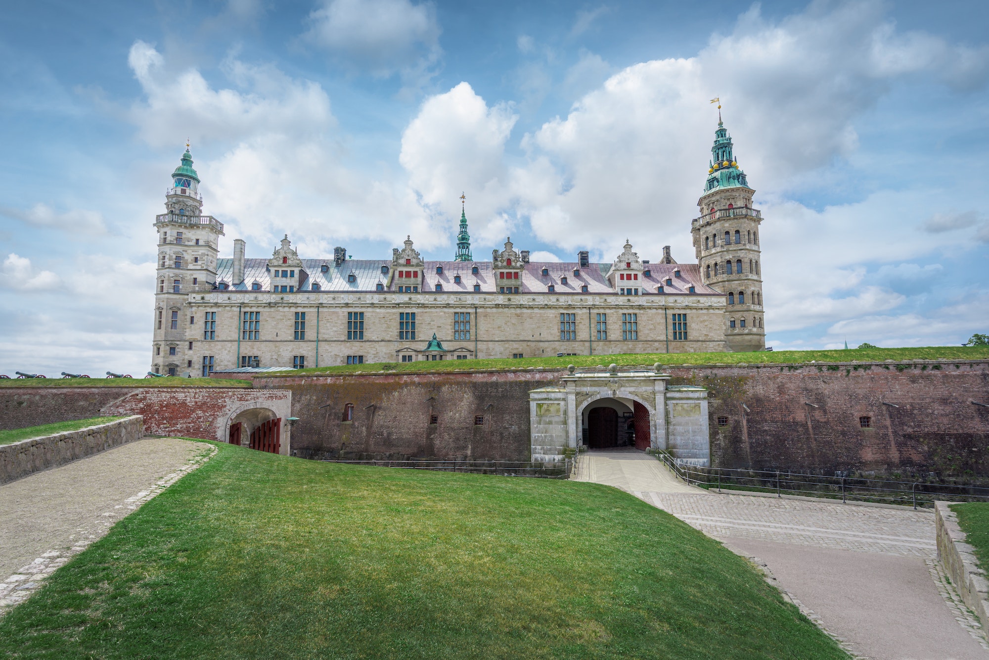 Kronborg Castle - the castle where the Shakespeare play Hamlet takes place - Helsingor, Denmark